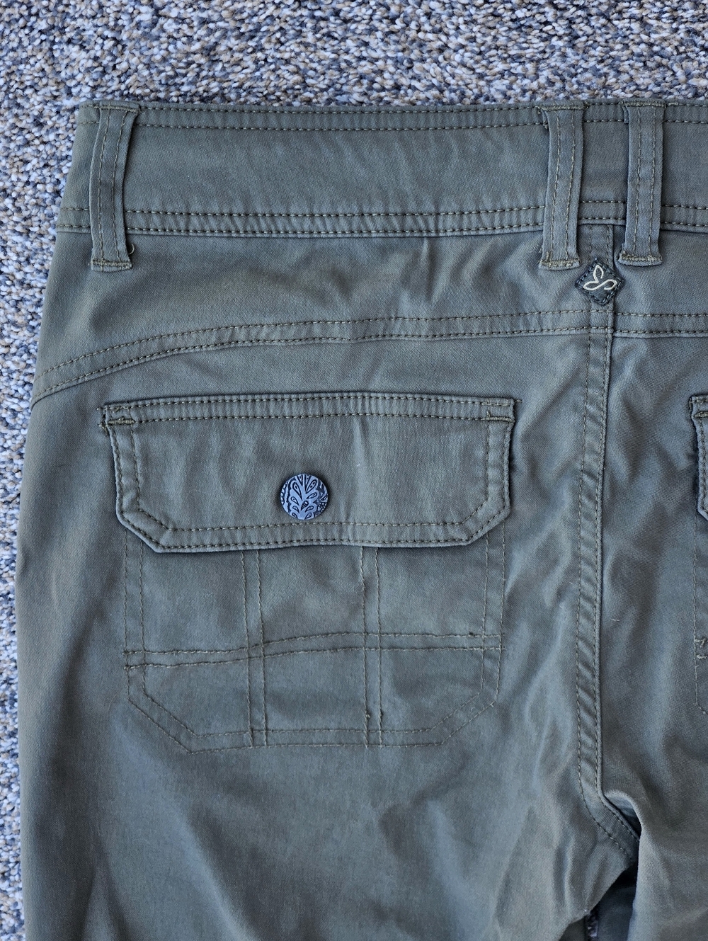 Prana Halle Pant Olive Green Hiking Convertible Pants Outdoor Womens Size 4 Tall - Picture 14 of 16